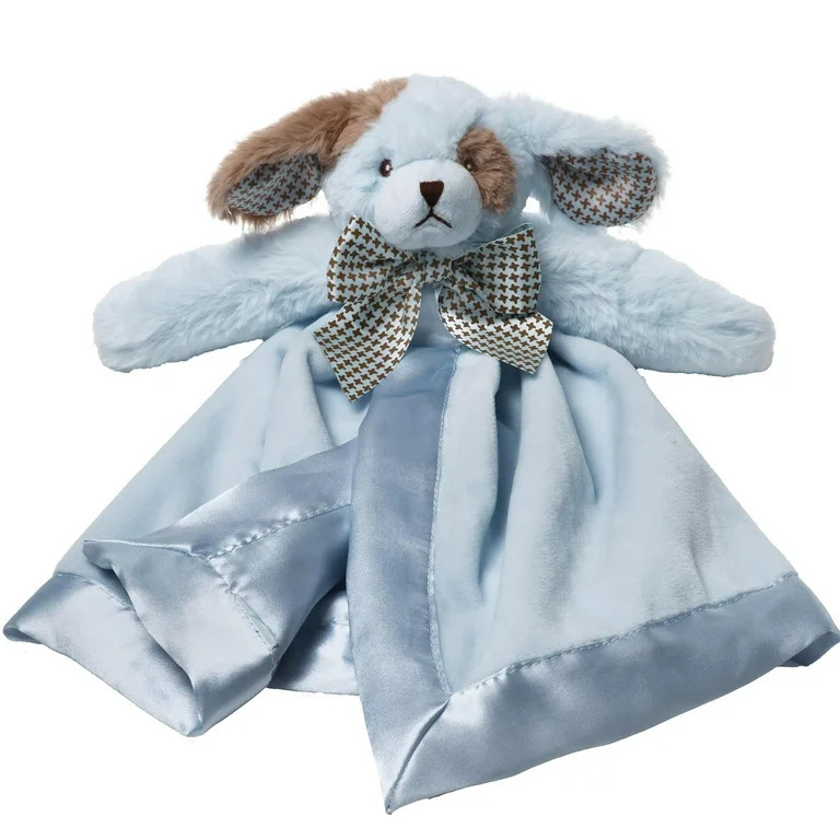 Bearington Baby Waggles Snuggler, 15 Inch Blue Puppy Dog Plush Stuffed Animal Security Blanket Lo... | Walmart (US)