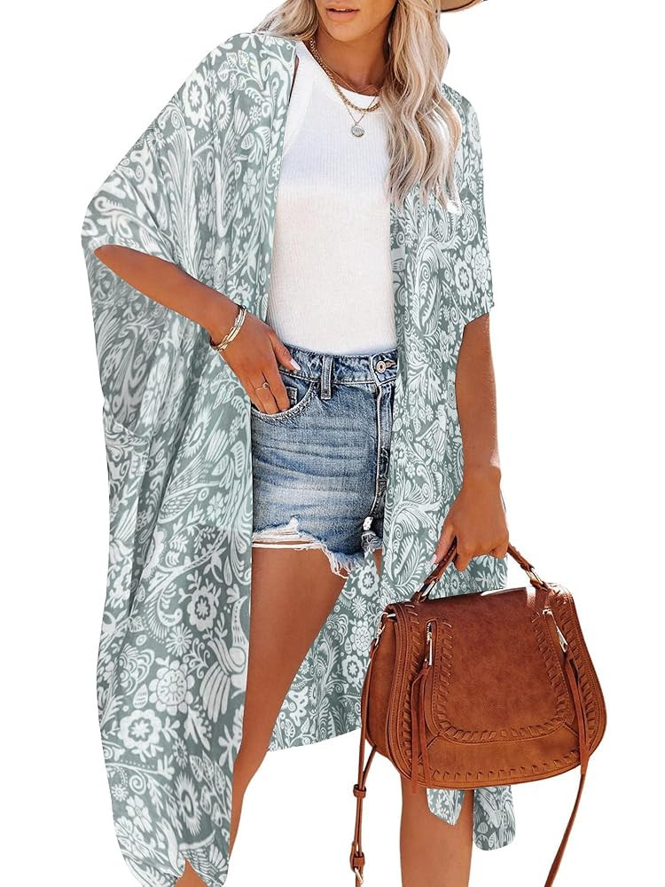 Moss Rose Women Summer Bikini Kimono Bathing Suit Cover Ups for Swimwear | Amazon (US)