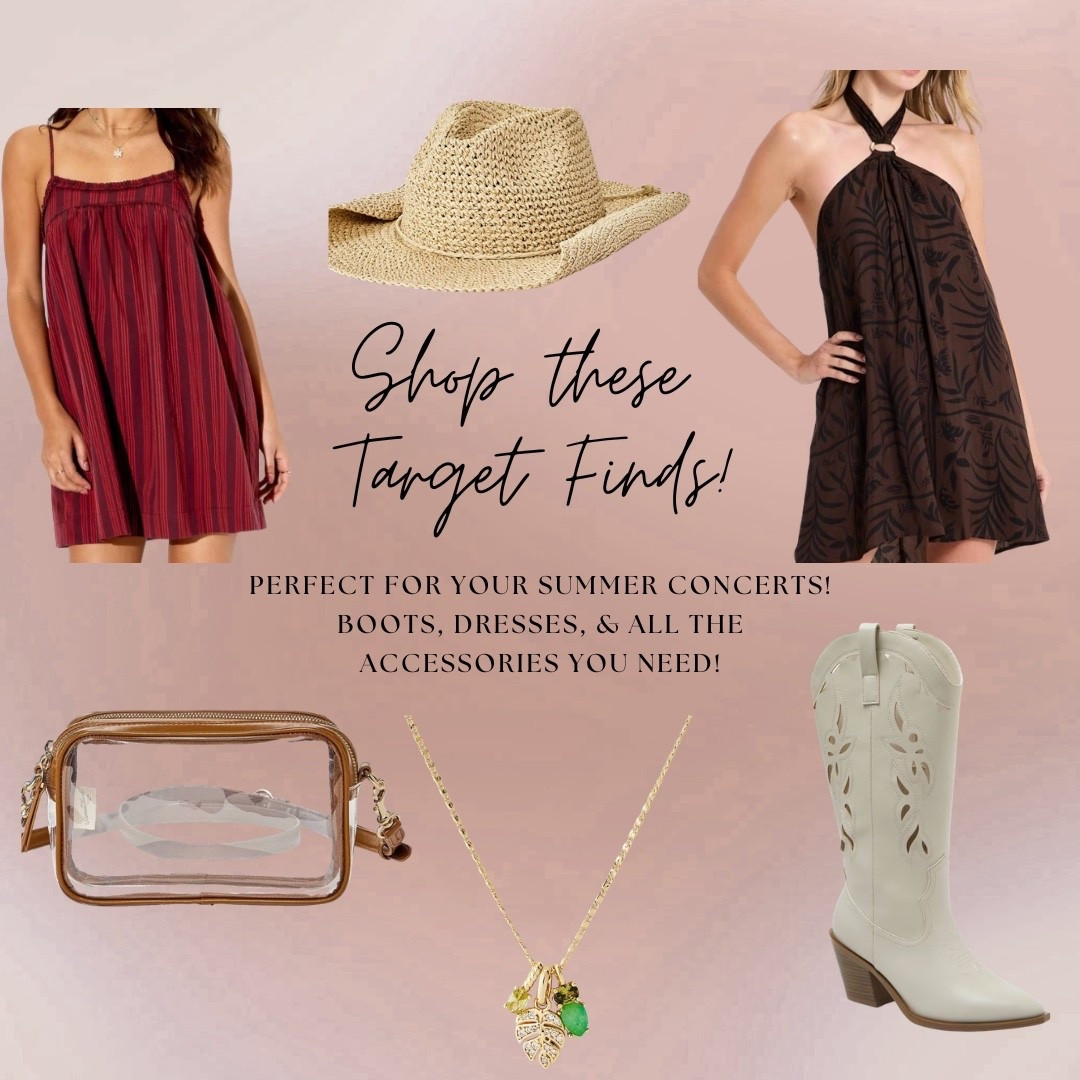 Summer concert season is HERE & Target understood the assignment 🤠🎶 From flowy mini dresses to white cowboy boots and the cutest clear bag (stadium approved!) — everything you need for your next country concert, all linked!

#LTKgrwm #LTKootd #LTKSeasonal