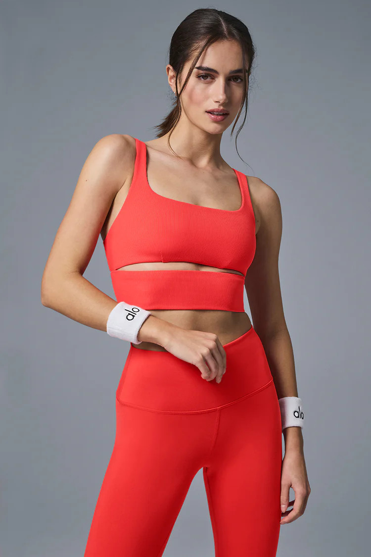 Slit Bra - Red Hot Summer | Alo Yoga (US)
