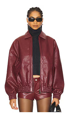 LIONESS Kenny Bomber in Burgundy from Revolve.com | Revolve Clothing (Global)