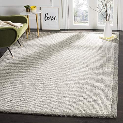 Safavieh Abstract Collection ABT220A Handmade Premium Wool Area Rug, 8' x 10', Sage / Ivory | Amazon (US)
