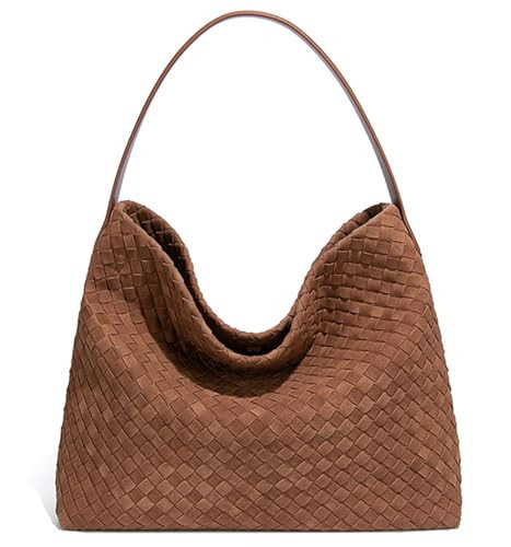 Luxury Suede Woven Hobo Bag Trendy Suede Tote Bags For Women Women’s Shoulder Purse For Travel Work Fall Winter 2025 | Amazon (US)