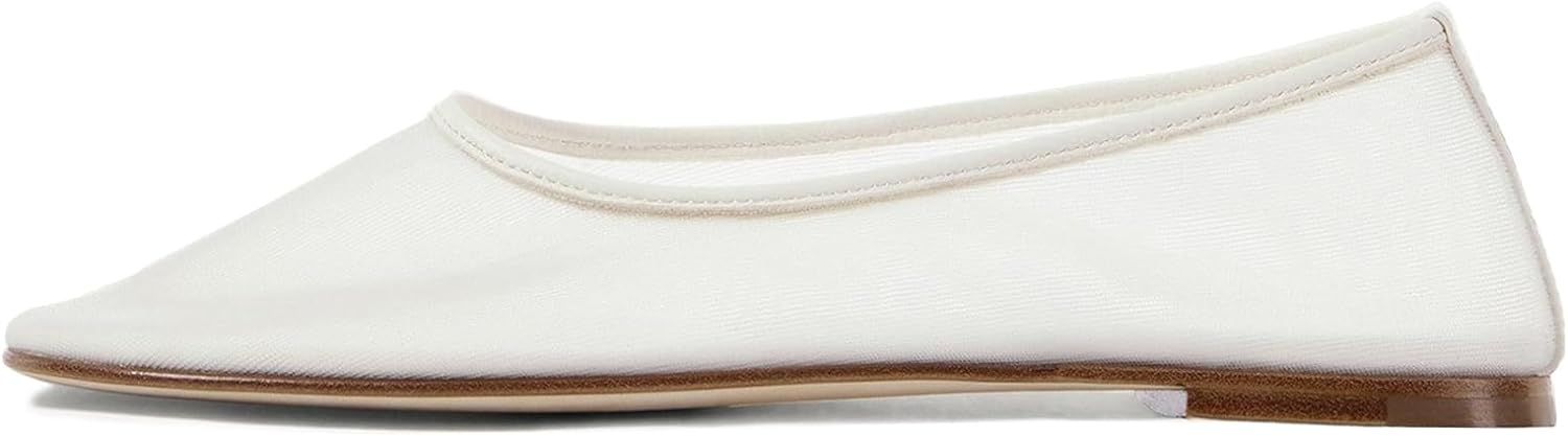 GERULATA Crystals Tulle Mesh Ballet Flats Shoes for Women Sparkly Rhinestone Slip On Ballerina Sh... | Amazon (US)