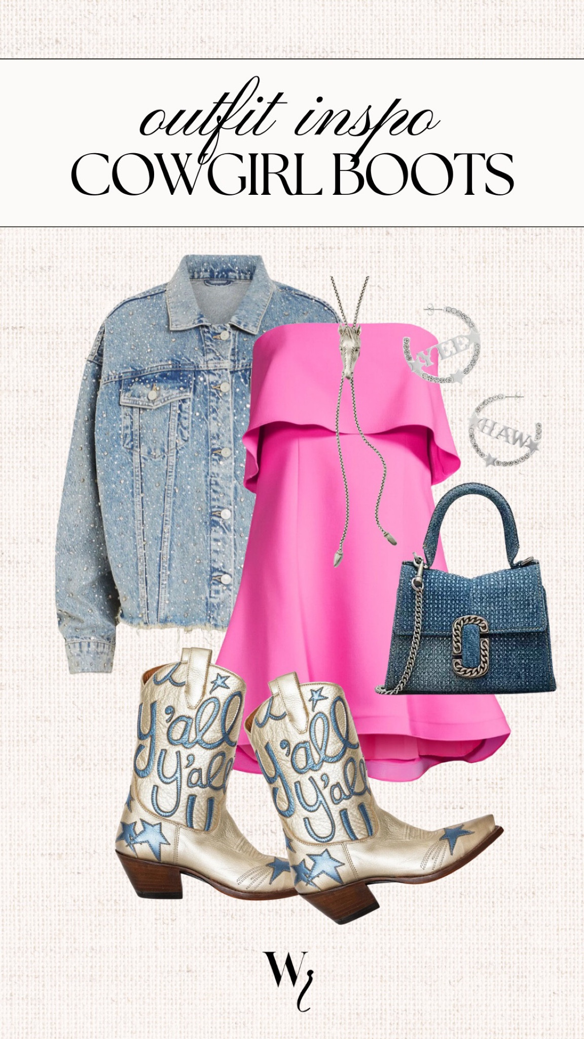 Metallic cowboy boots summer concert look 

#LTKFestival #LTKfindsunder50 #LTKstyletip