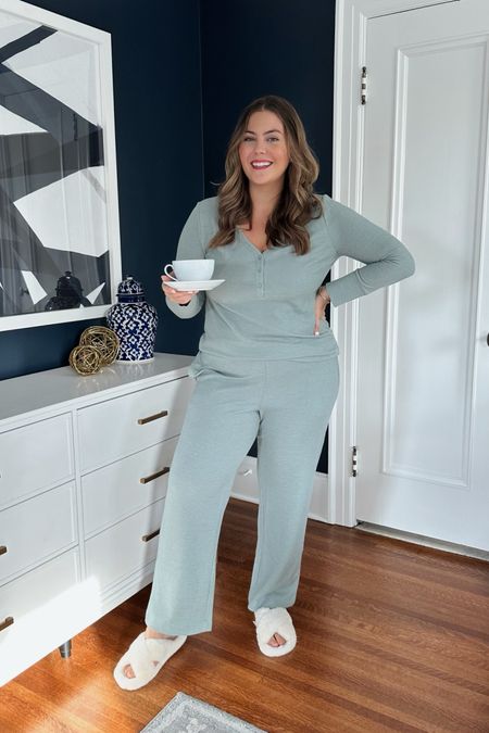 The perfect pajama set for winter! On sale now, buy one get one 50% off sleep and clothing at Soma. Perfect gift for a new parent, your sister or mother! Wearing size XL.

#LTKCyberWeek #LTKsalealert #LTKGiftGuide