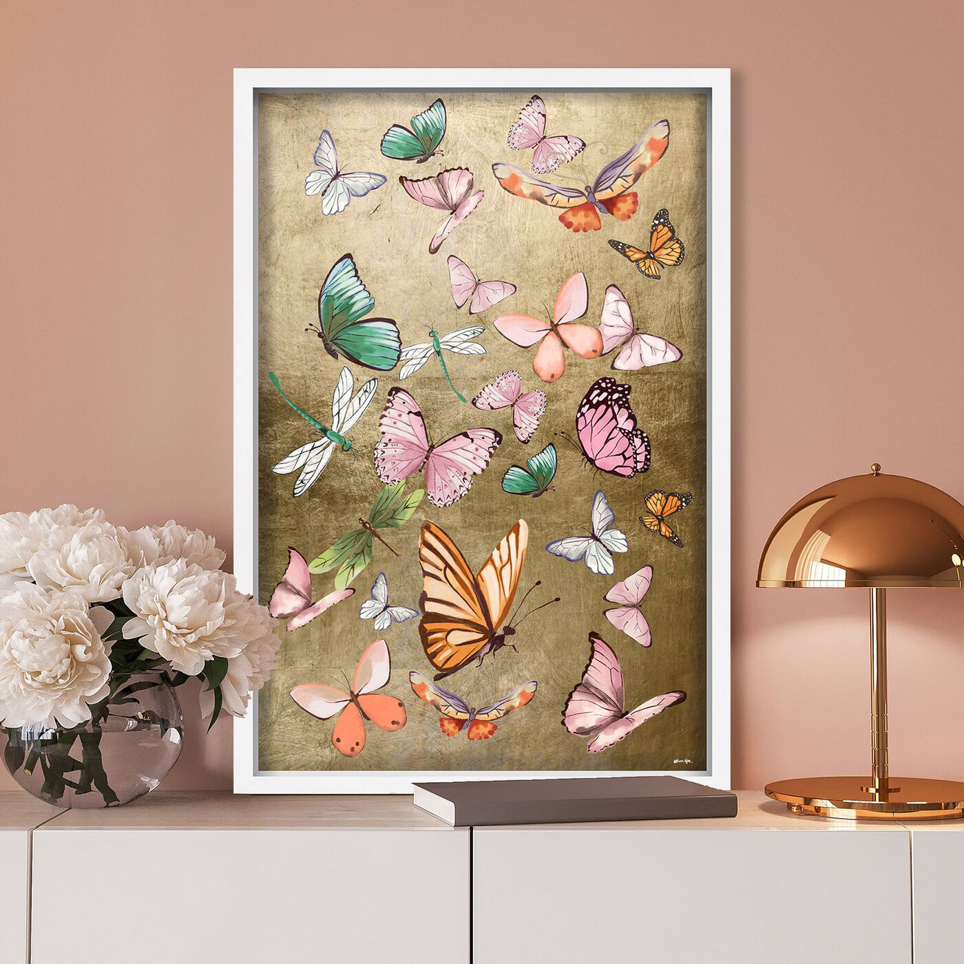 Flying Over Gold - With Hand-Applied Gold Leaf | Animals Wall Art by The Oliver Gal | Oliver Gal