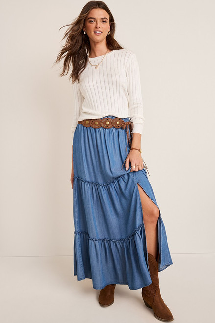 Caroline Tiered Maxi Skirt | Francesca's