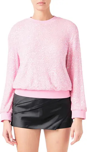 Endless Rose Sequin Crewneck Sweater | Nordstrom | Nordstrom