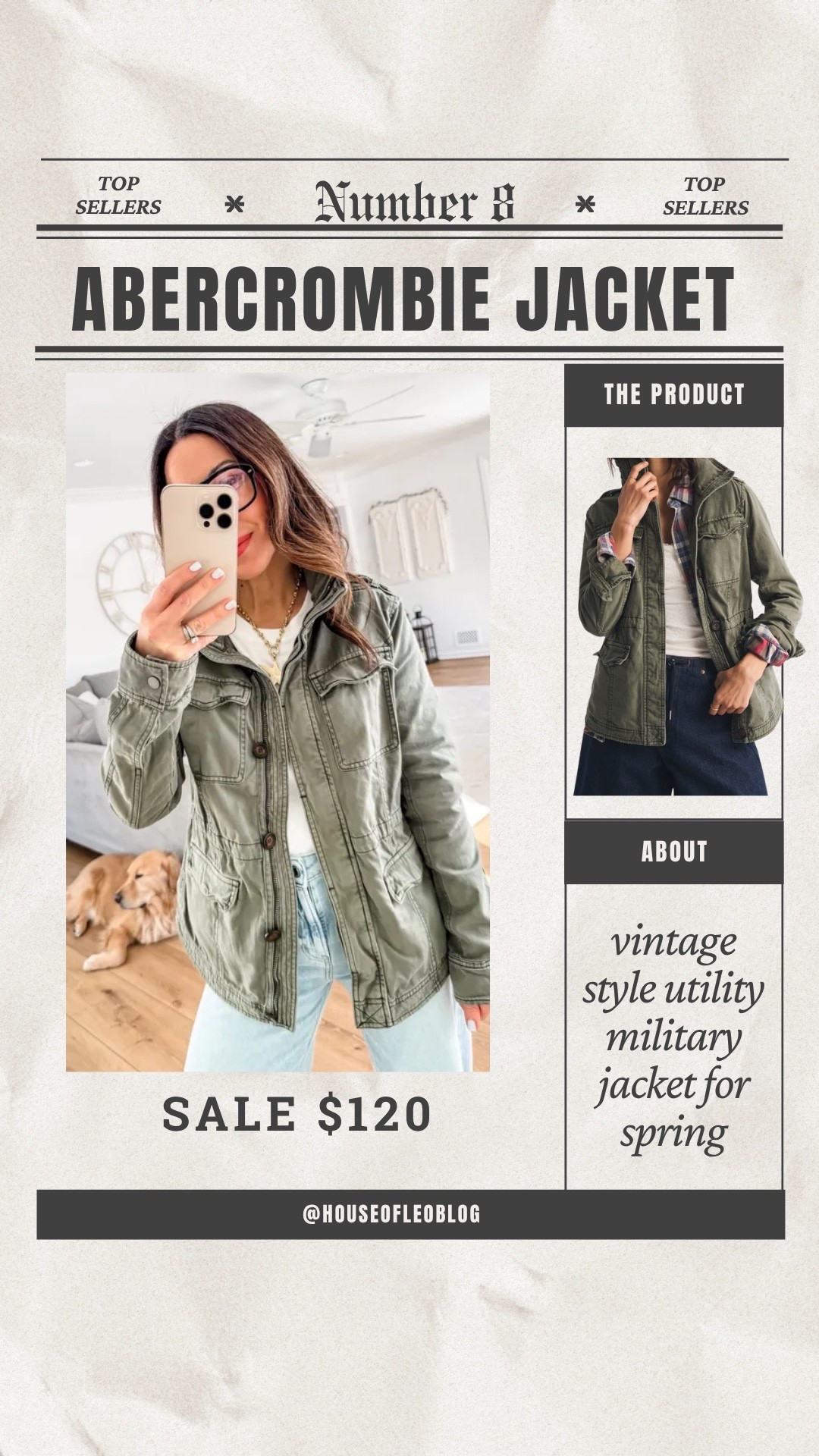 Wearing small utility jacket. Spring jacket. Spring jackets. Military jacket. Abercrombie sale.

#LTKSaleAlert #LTKOver40