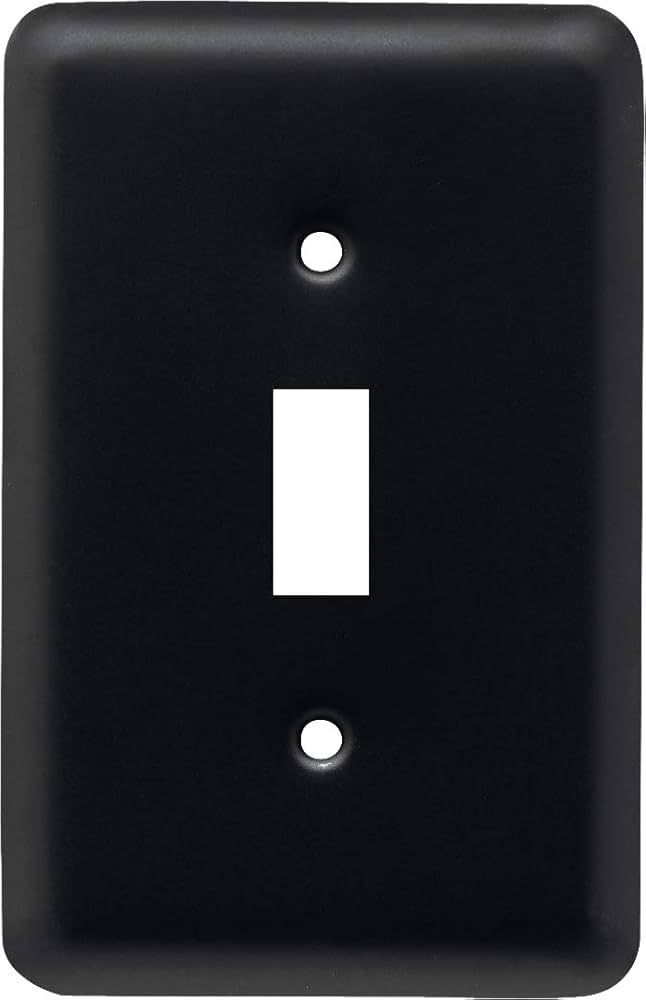 Franklin Brass Stamped Round Wall Plate, Flat Black Single Switch Cover Switch Cover, 1-Pack, W10... | Amazon (US)