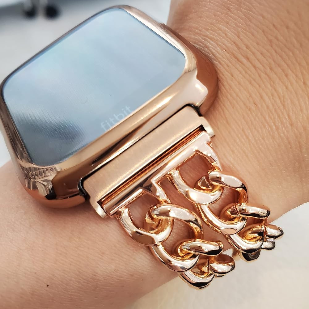 DSAAplus Metal Band Compatible with Fitbit Versa 3/Sense, Versa 2, Versa, Versa Lite Edition, Sta... | Amazon (US)