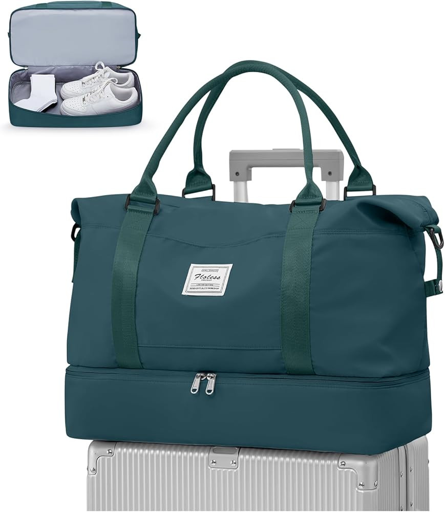 WEPLAN Travel Bag with Shoe Compartment, Large Capacity Duffel Bag,Dry Wet Separated Weekend Bag ... | Amazon (UK)