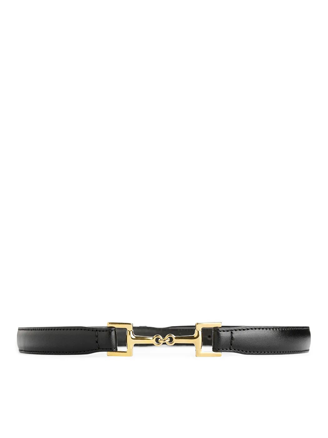 Horsebit Buckle Leather Belt | ARKET