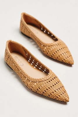 Silent D Selma Woven Leather Pointed Flats | Anthropologie (US)