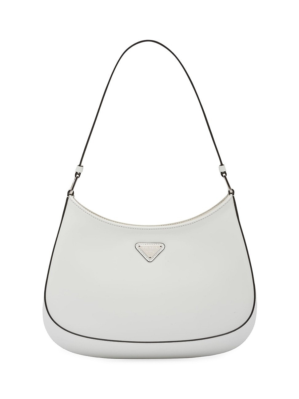 Women's Cleo Brushed Leather Shoulder Bag - White | Saks Fifth Avenue