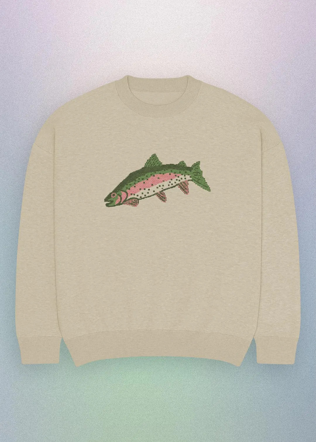 Jacquard Knit Rainbow Trout Fish Sweater: Fisherman Aesthetic Knitted Sweater - Etsy Canada | Etsy (US)