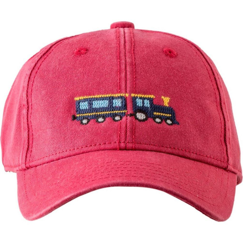 Train Baseball Hat, Weathered Red | Maisonette