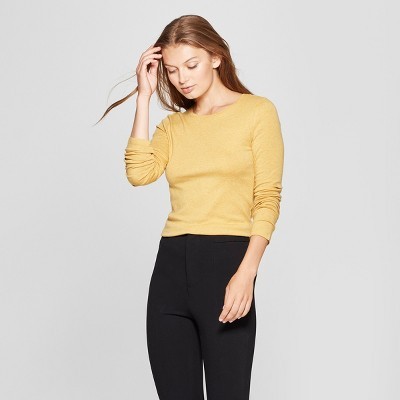 Women's Fitted Long Sleeve Crew T-Shirt - A New Day™ | Target