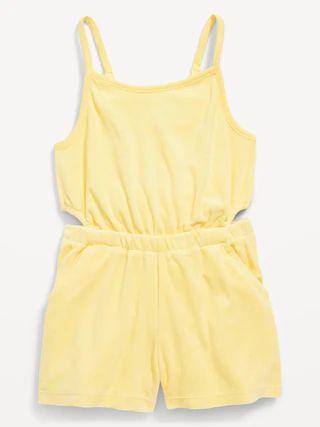 Loop-Terry Side-Cutout Cami Romper for Girls | Old Navy (US)