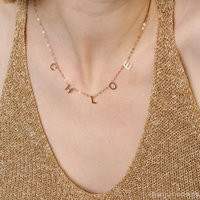 Custom Letter Necklace Vote Necklace Personalized Name Jewelry Spaced By Caitlynminimalist Nm54F30 | Etsy (US)