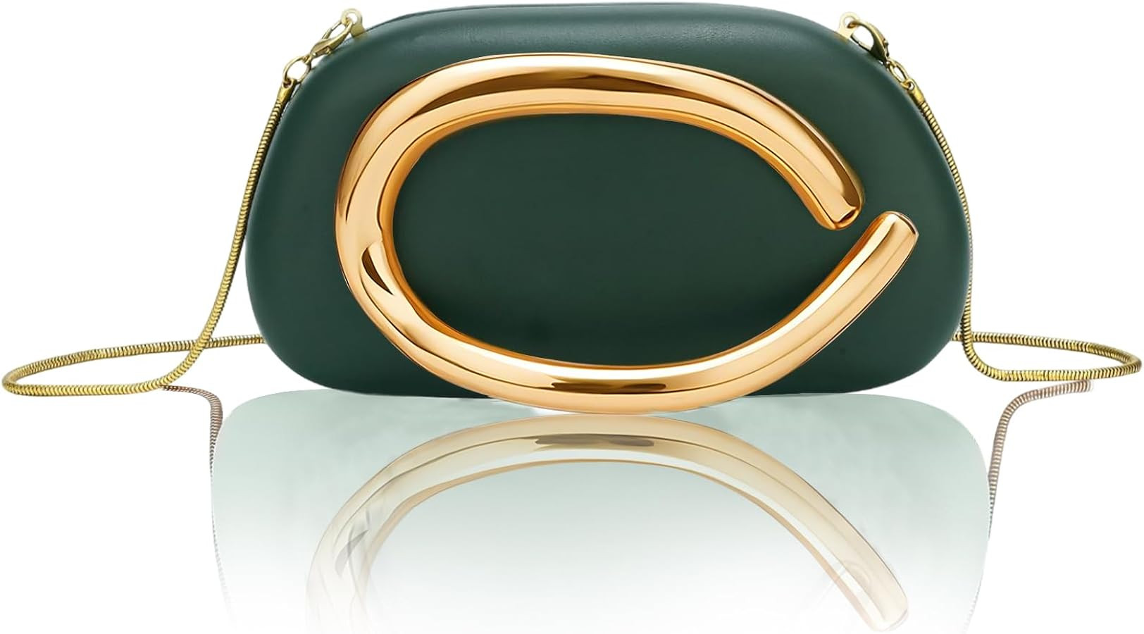 PU Leather Women's Evening Handbags Chocolates Clutch Purse Easy Match with Chain Crossbody Metal... | Amazon (US)