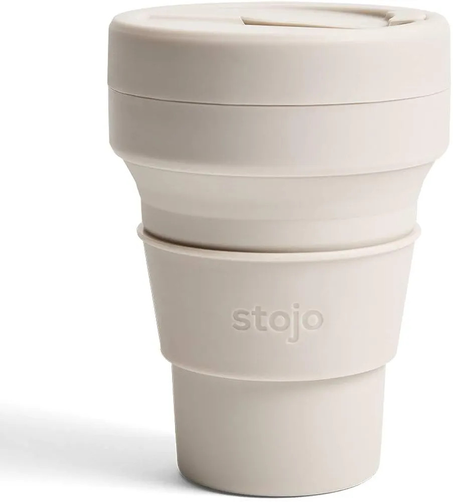 STOJO On-The-Go Collapsible Coffee Cup - 12oz / 355ml - Reusable & Foldable Silicone Travel Mug w... | Amazon (UK)