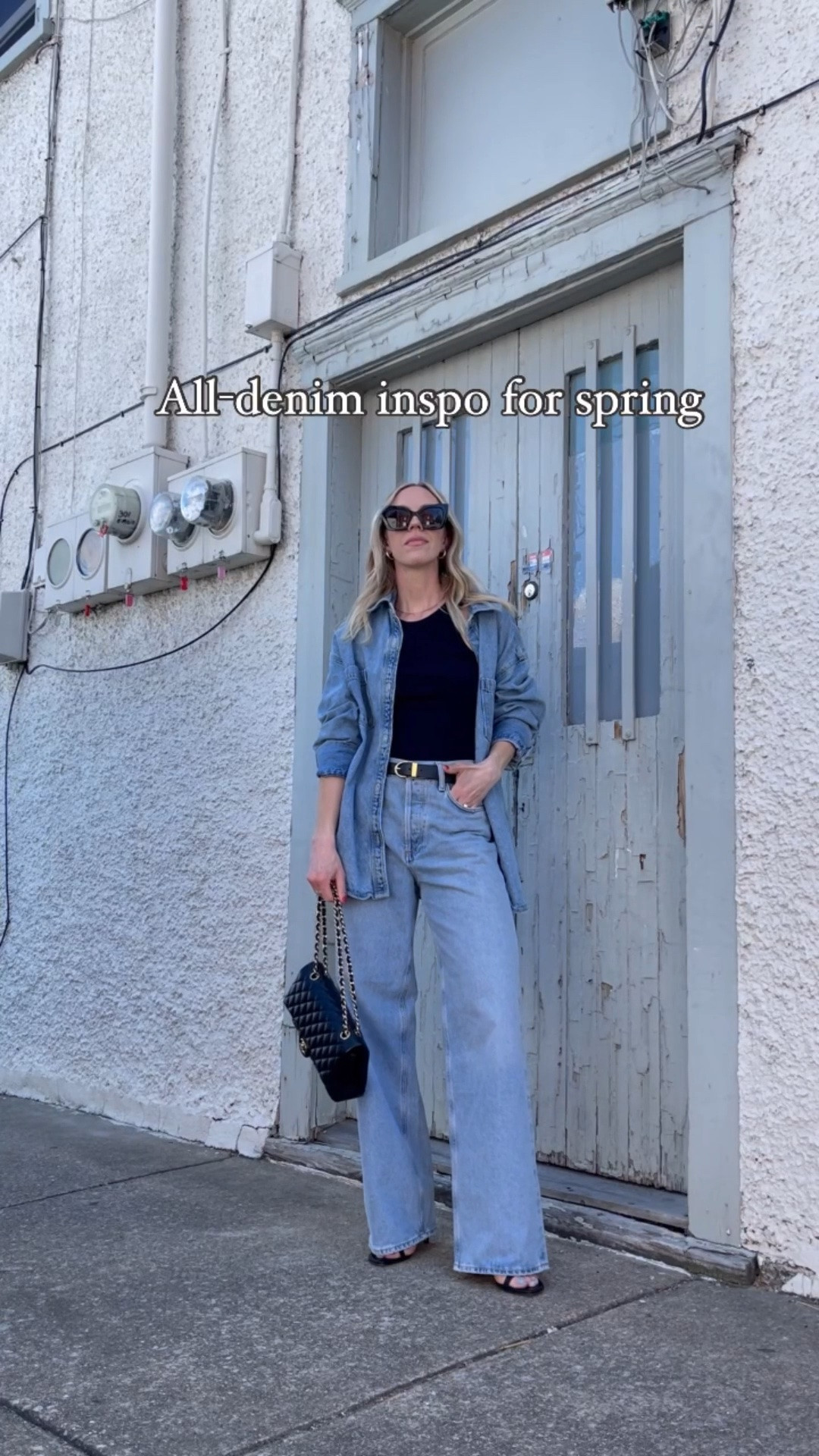 Denim on denim, all denim outfit, oversized denim shirt, baggy wide leg jeans, summer 2026

#LTKSeasonal #LTKOver40
