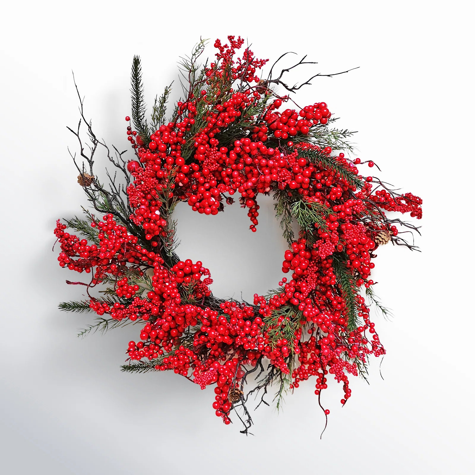 Berry Cedar 26" Foam Wreath | Wayfair North America