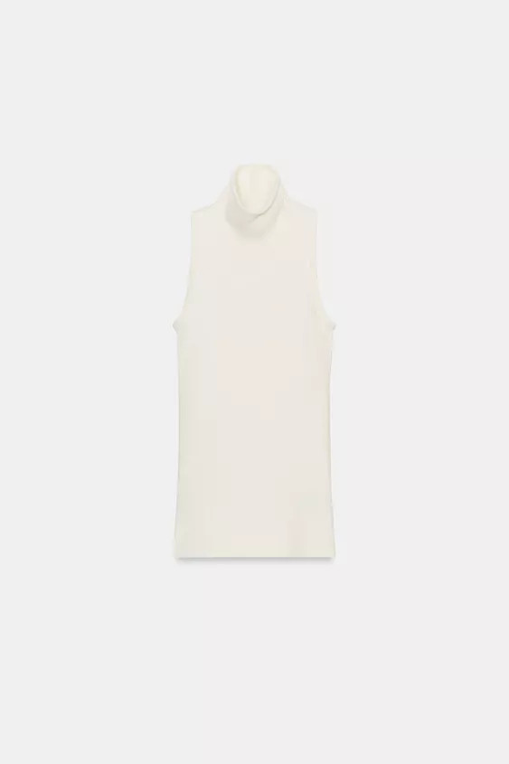 HIGH COLLAR SLEEVELESS TOP | Zara US
