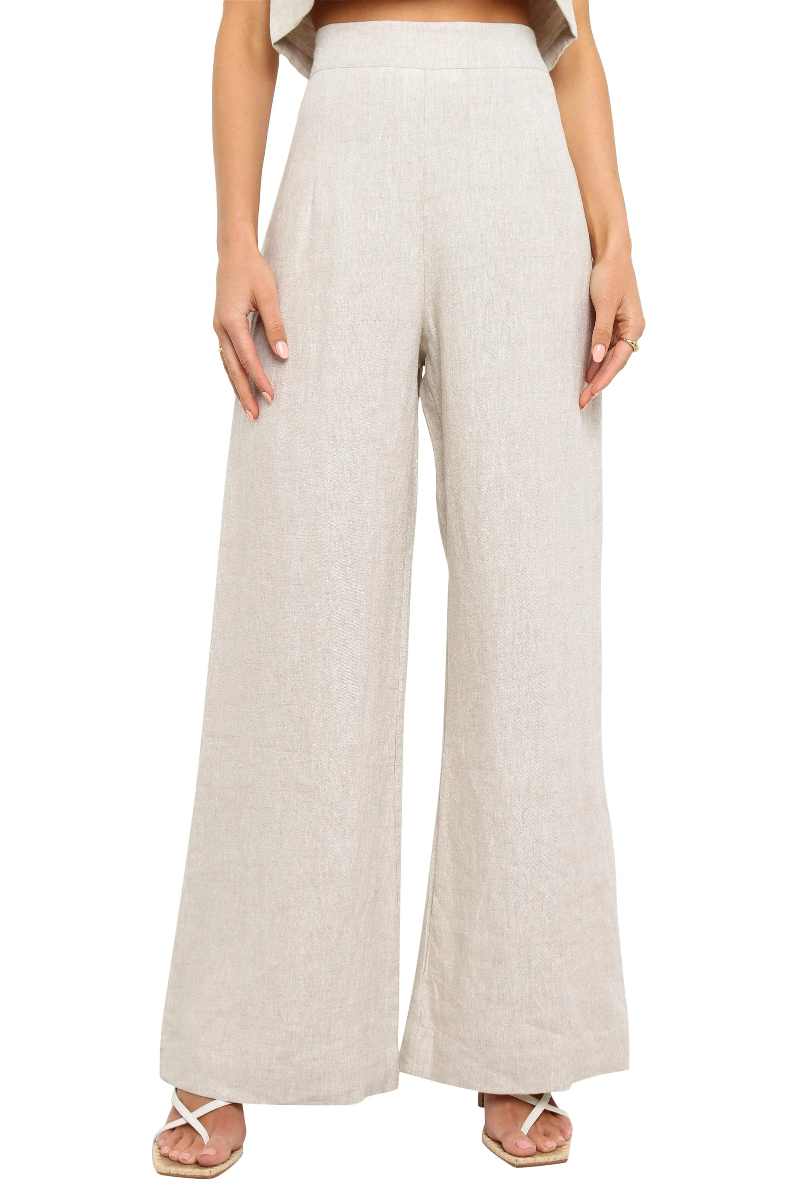 Devlin Linen Wide Leg Pants (Women) | Nordstrom | Nordstrom