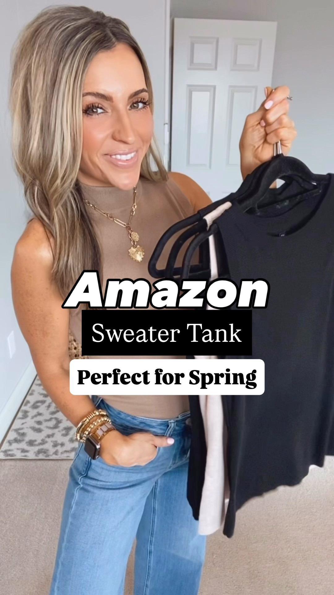 My favorite sweater tanks! The wool blend sweaters are perfect for any season, and the wide leg jeans are so flattering! Wearing xs

#LTKSeasonal #LTKootd #LTKmomlife