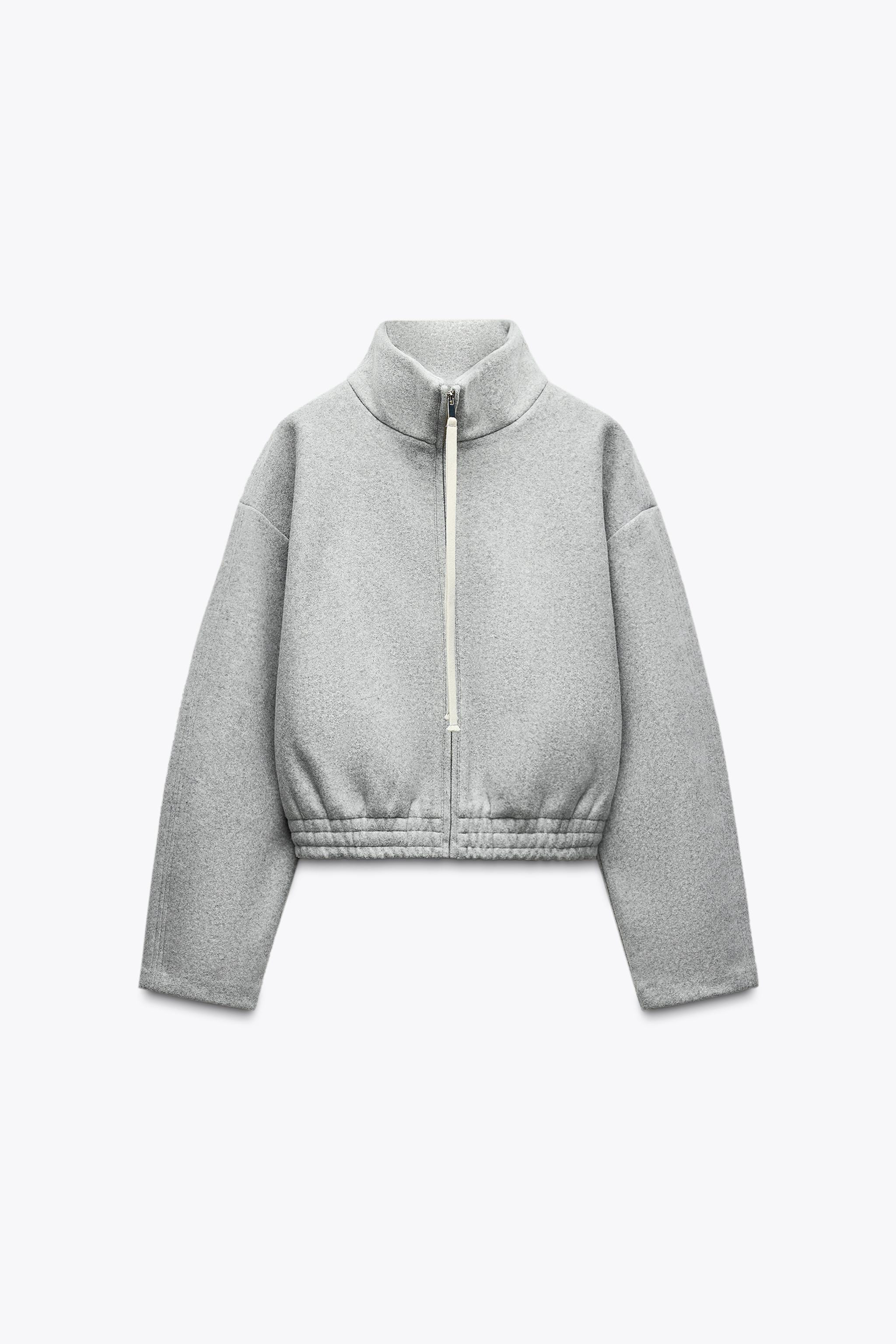 ZIPPERED FELT TEXTURE JACKET | Zara US