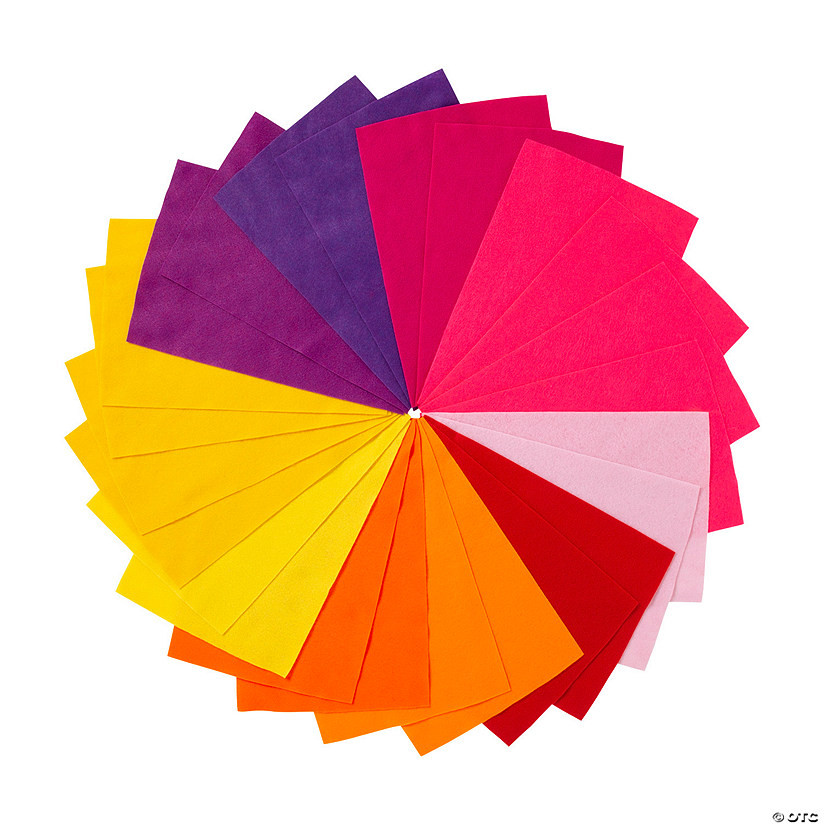 Tropical Tones Felt Sheets - 24 Pc. | Oriental Trading Company