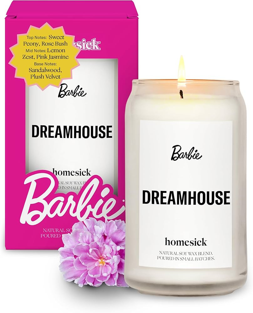 Homesick Scented Candles for Home (Barbie Dreamhouse) - 13.75 oz Long-Lasting Soy Wax Blend Jar C... | Amazon (US)
