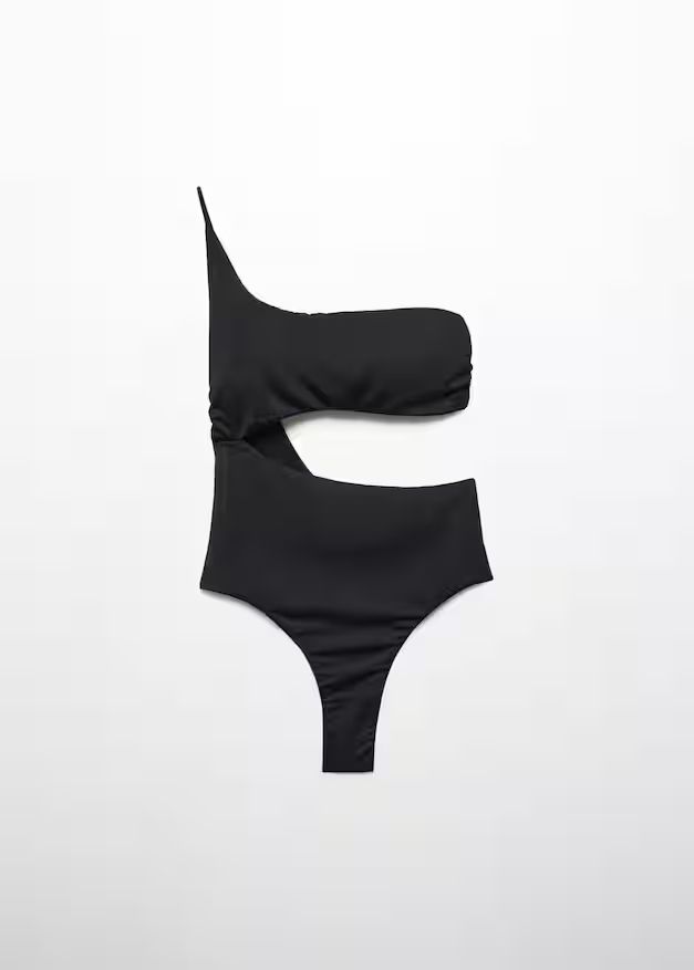 Swimsuit with asymmetrical opening -  Women | Mango USA | MANGO (US)