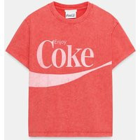 Zara - Coca-Cola® Washed Effect T-Shirt - Red - L - Woman | Zara US