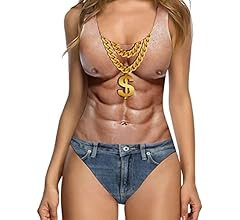 uideazone Women Sexy High Cut One Piece Swimsuit Funny Bathing Suit Monokini Swimwear | Amazon (US)