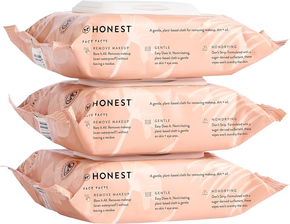 Honest Beauty Makeup Remover Facial Wipes | EWG Verified, Plant-Based, Hypoallergenic | 30 Count ... | Amazon (US)