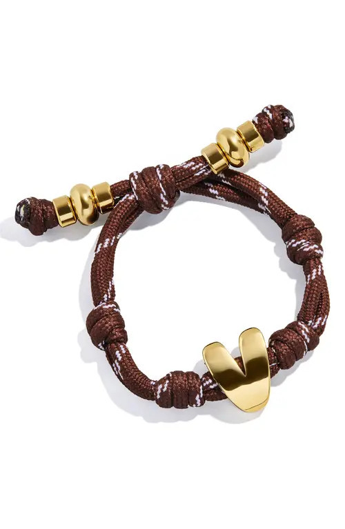BaubleBar Knotty Initial Bracelet in Brown at Nordstrom | Nordstrom