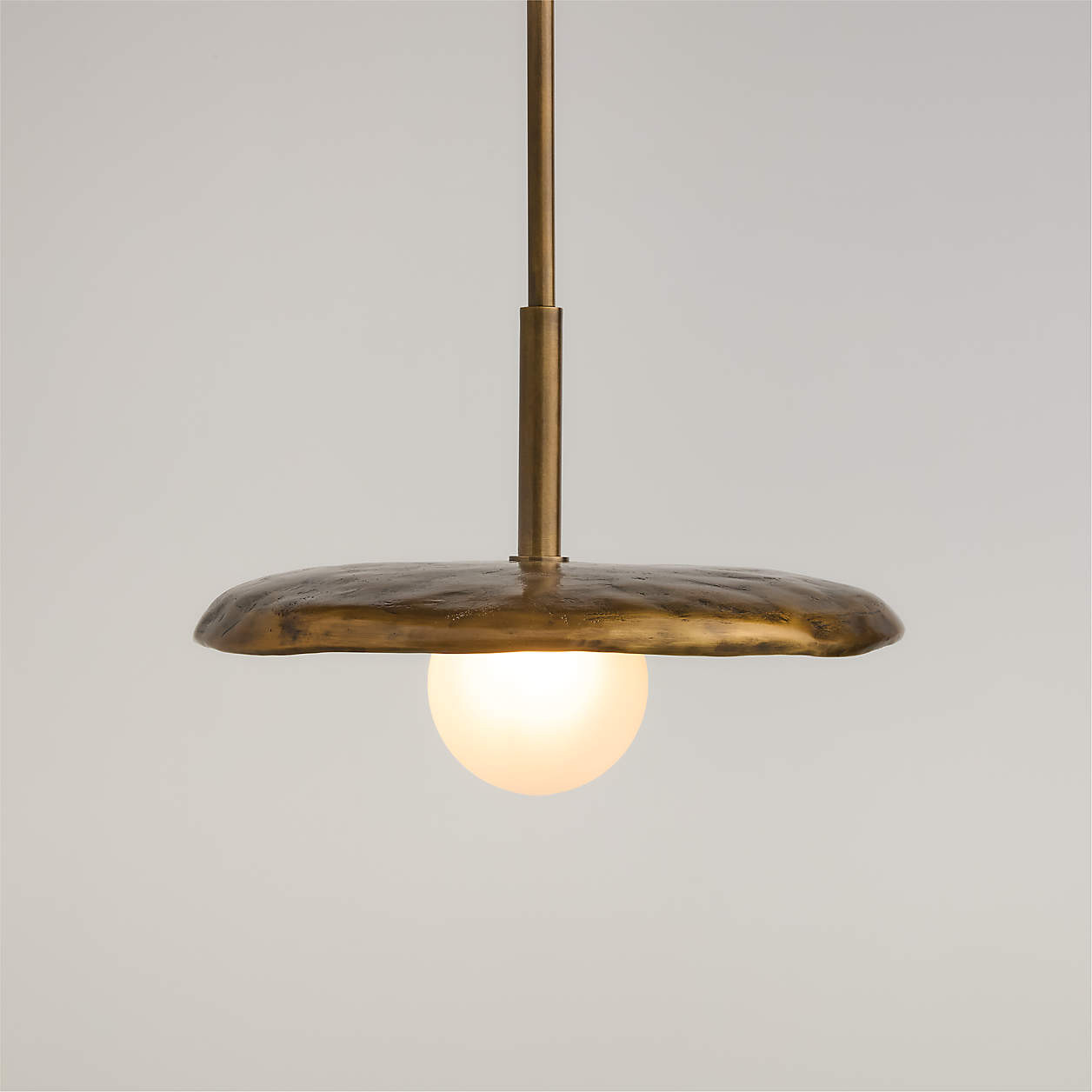 Lilypad Metal and Glass Pendant Light by Brigette Romanek 16" + Reviews | Crate & Barrel | Crate & Barrel