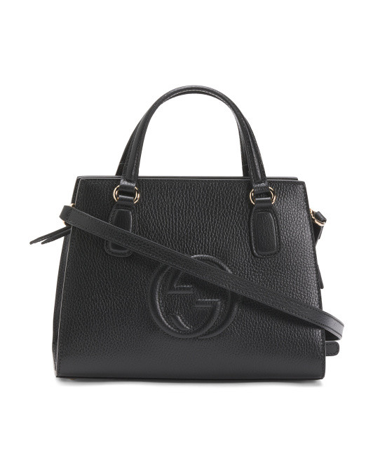 Made In Italy Leather Small Soho Tote With Shoulder Strap | TJ Maxx
