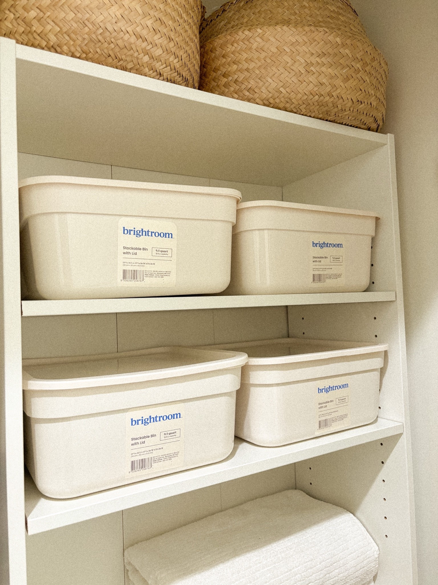 THE PERFECT $3 BINS!! Finally found bins that actually fit and keep my linen closet organized 🤩

#LTKHome #LTKSaleAlert #LTKBeauty