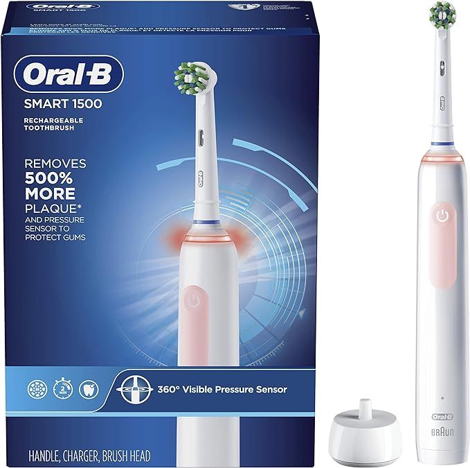 Oral-B Smart 1500 Electric Toothbrush, Pink | Amazon (US)