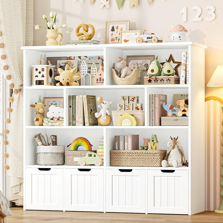 FINETONES Toy Storage Organizer with Movable Drawer Toy Organizer for Kids | Amazon (US)