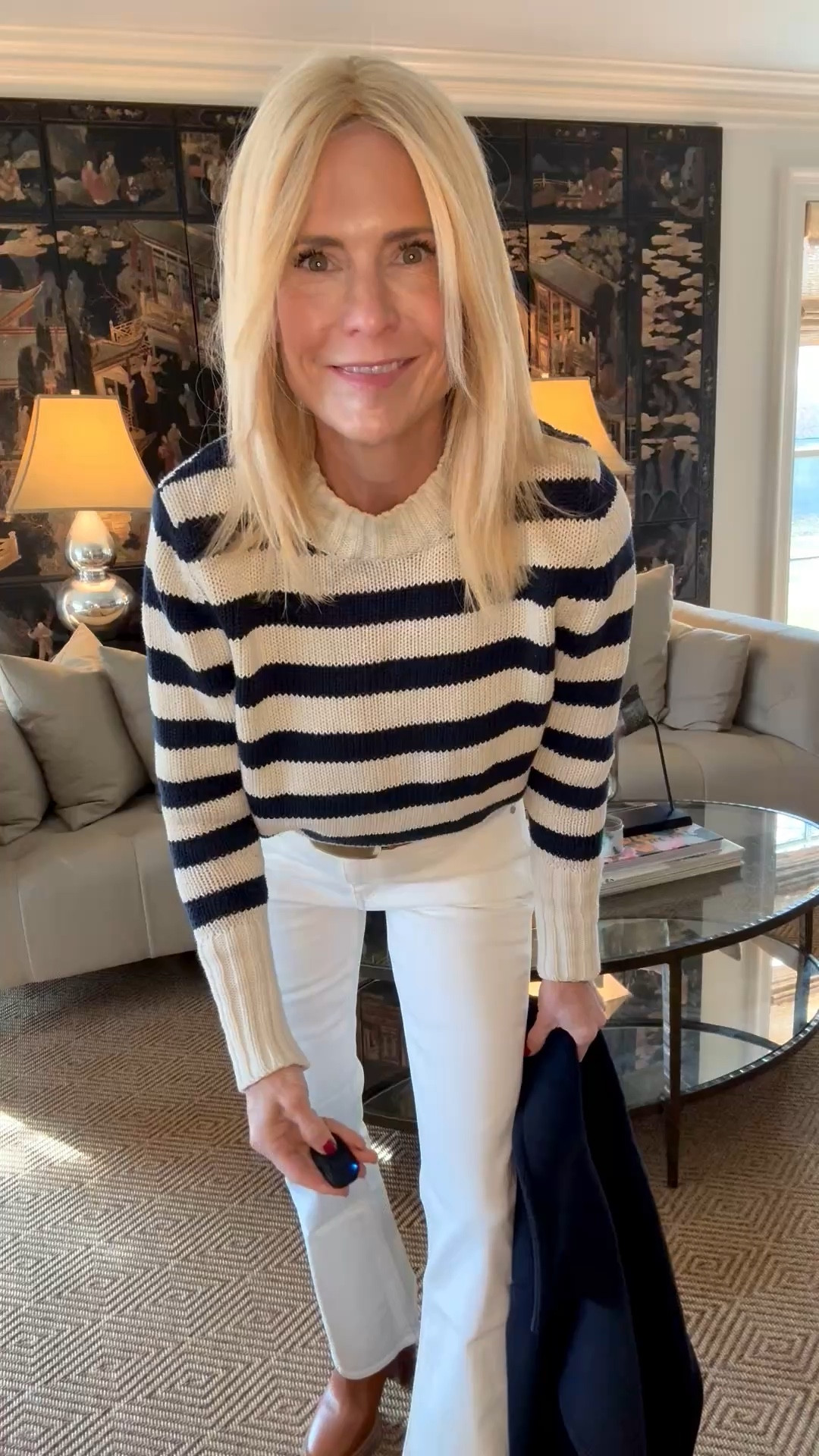 Spring transition with navy and ivory

#LTKootd #LTKSeasonal #LTKOver40
