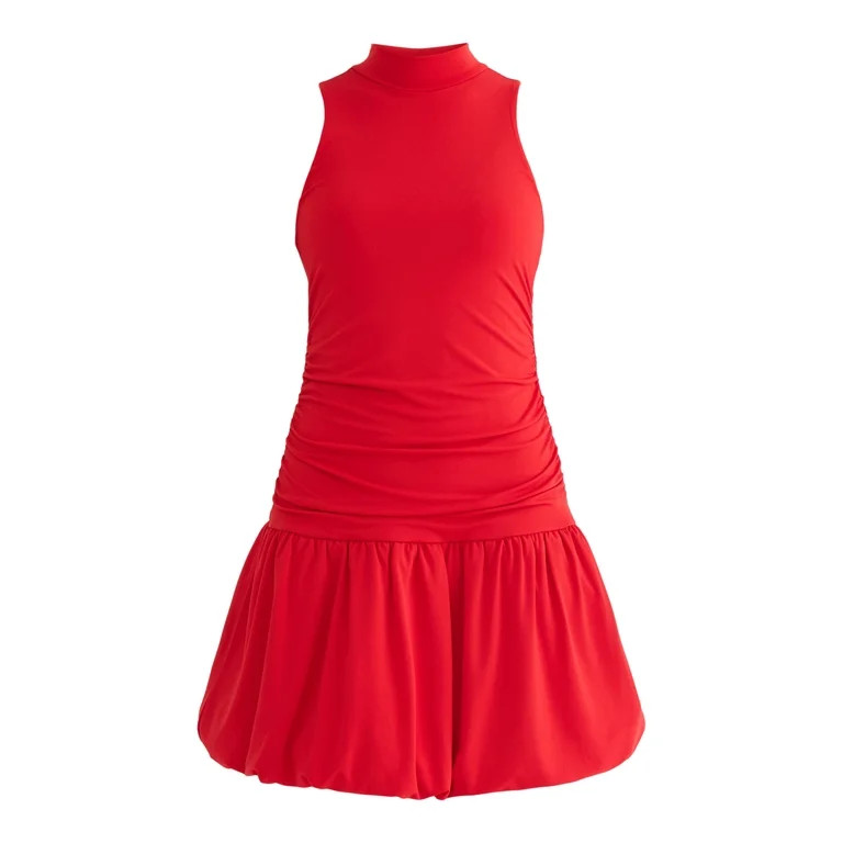 Madden NYC Women's Mock Neck Bubble Dress | Walmart (US)