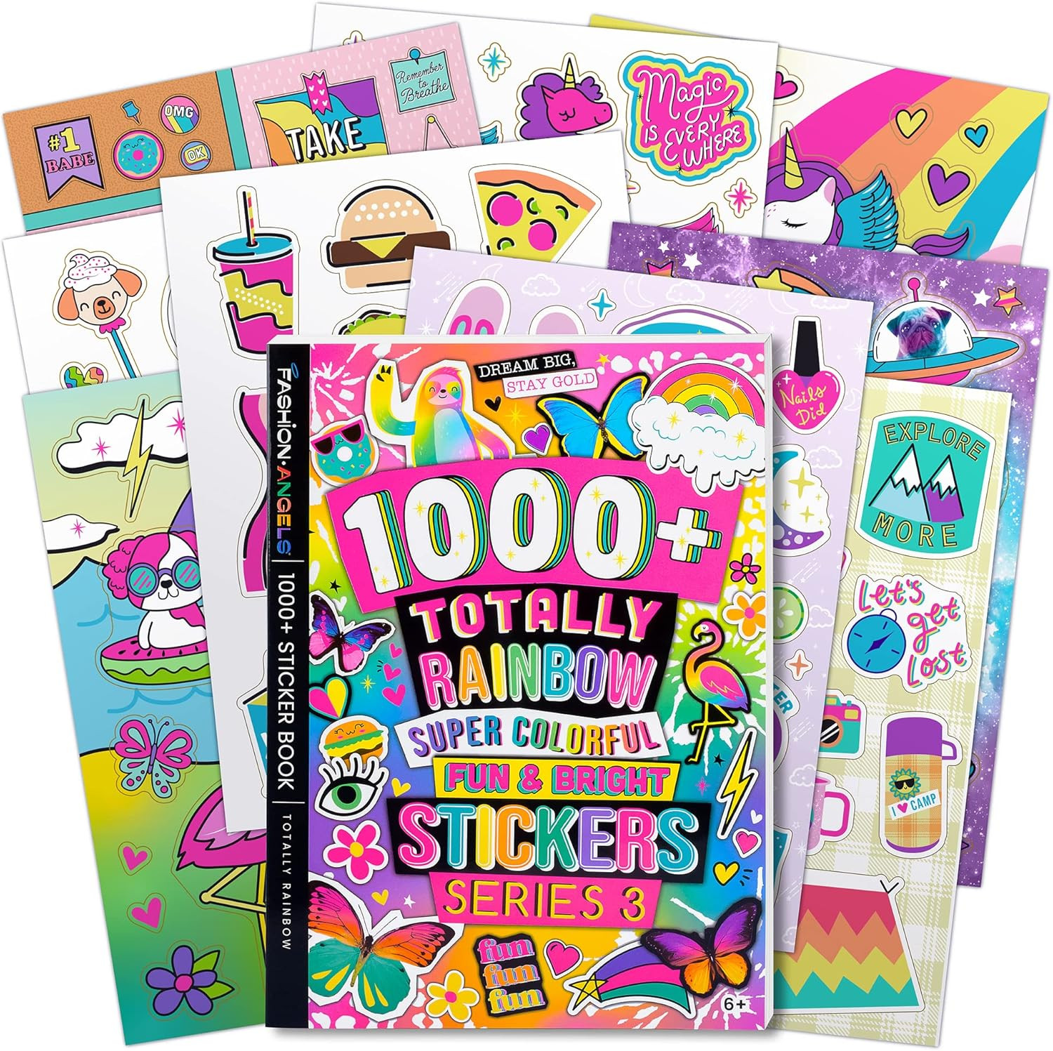 Fashion Angels 1000+ Totally Rainbow Colorful Fun Craft Stickers for Scrapbooks, Planners, Gifts ... | Amazon (US)