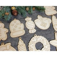 One Christmas Decor For Painting Christmas Coloring Kids Paint Yourself Ornament Your Own Gift Tag | Etsy (US)