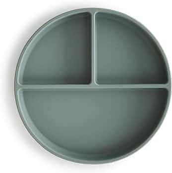 mushie Silicone Suction Plate | BPA-Free Non-Slip Design (Cambridge Blue) | Amazon (US)
